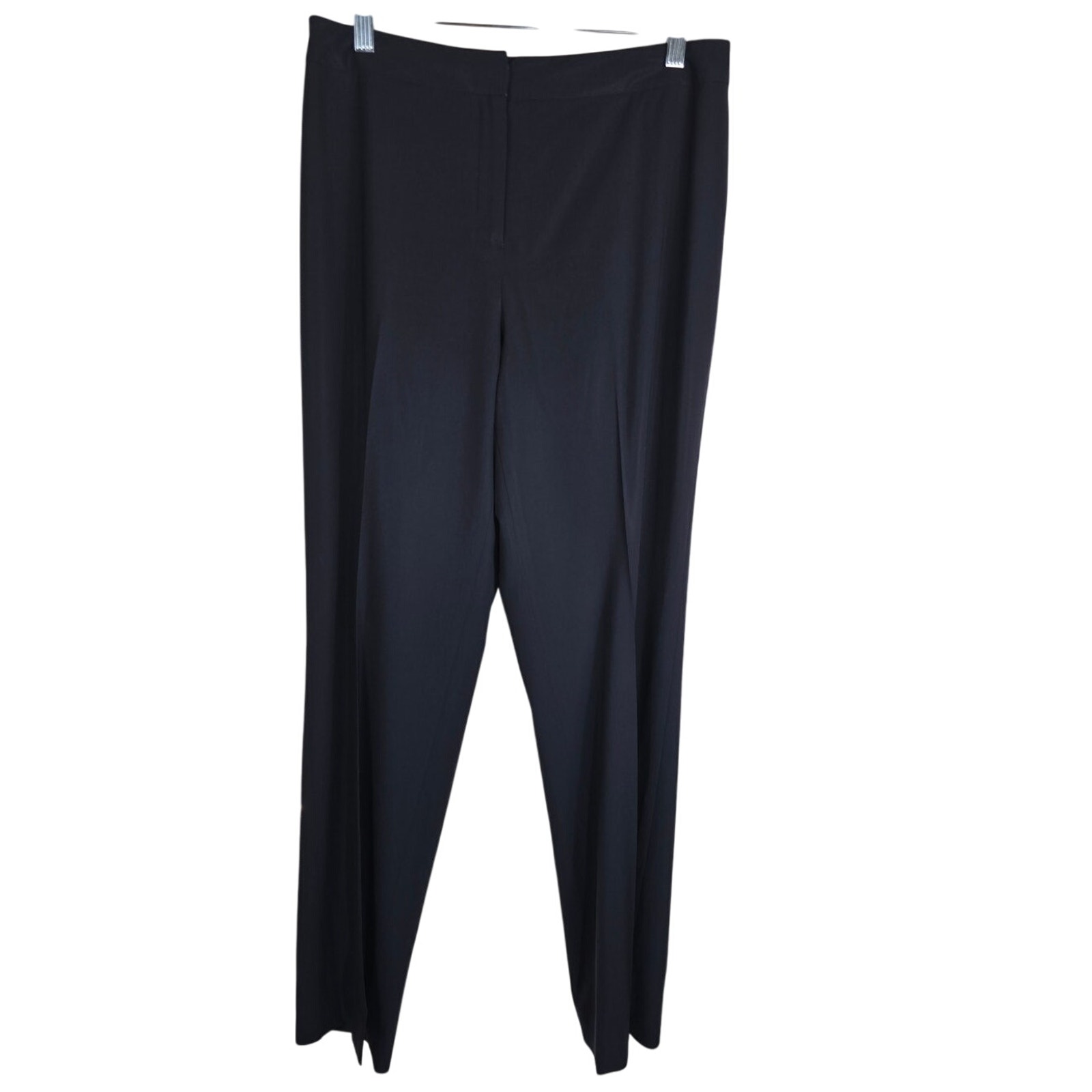 Lafayette 148 New York Menswear Business Work Wear Black Women's Dress Pants 10